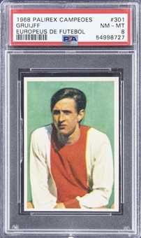1968 Palirex Campeoes "Europeus De Futebol" #301 Johan Cruyff Rookie Card - PSA NM-MT 8 - Pop 1 (One Higher)